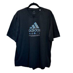 Adidas Prime Green Men's XL Recycled Sustainable Logo T-Shirt Graphic 3 Stripes